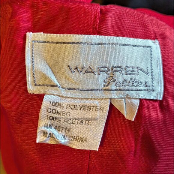 Vintage 90s Warren Red Vest, Satin Bow, Twee Academia, Size 6P - Picture 6 of 6